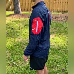 Official NFL New England Patriots Quarter Zip Windbreaker - Medium